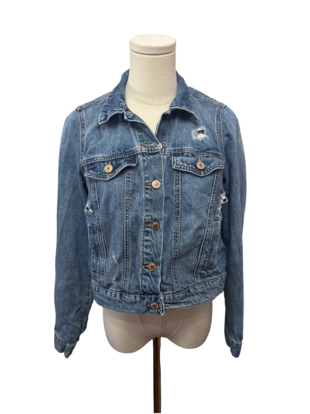 Vero Moda distressed denim jacket - size S
